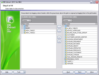 EMS DB Extract for DB2 screenshot
