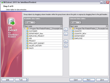 EMS DB Extract for InterBase/Firebird screenshot