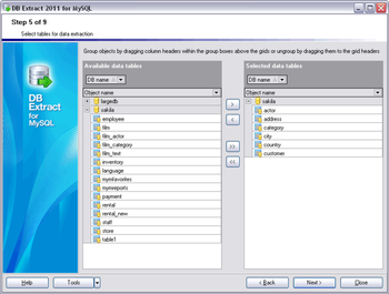 EMS DB Extract for MySQL screenshot