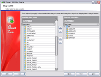 EMS DB Extract for Oracle screenshot