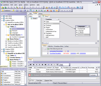 EMS SQL Query for MySQL screenshot 2