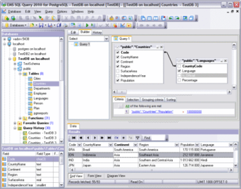 EMS SQL Query for PostgreSQL screenshot