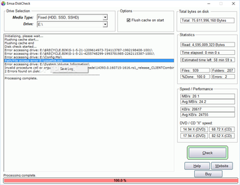 Emsa DiskCheck screenshot