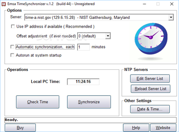 Emsa TimeSynchronizer screenshot