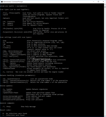 Emsisoft Commandline Scanner screenshot
