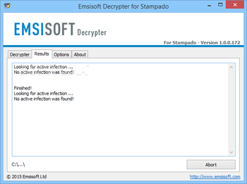 Emsisoft Decrypter for Stampado screenshot 2