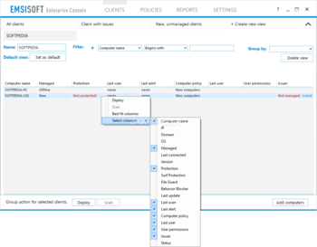 Emsisoft Enterprise Console screenshot