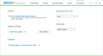 Emsisoft Free Emergency Kit screenshot 3