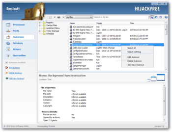 Emsisoft HiJackFree screenshot 3