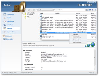 Emsisoft HiJackFree screenshot 5