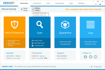 Emsisoft Internet Security screenshot