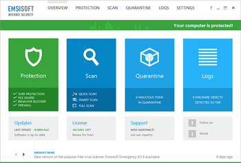 Emsisoft Internet Security screenshot