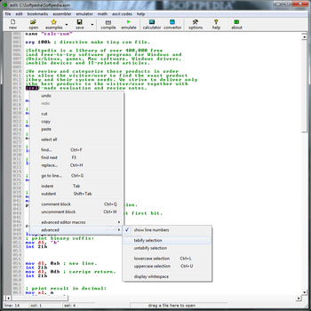 emu8086 screenshot