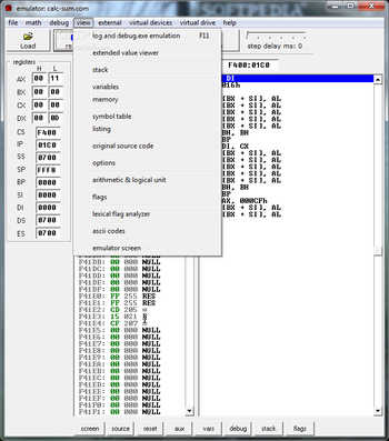 emu8086 screenshot 8