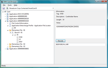 EMV Card Browser screenshot