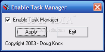 Enable Task Manager screenshot