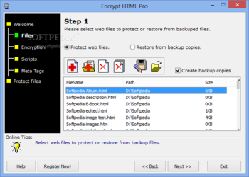 Encrypt HTML Pro screenshot