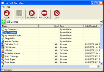 Encrypt my Folder screenshot