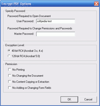 Encrypt PDF screenshot 2