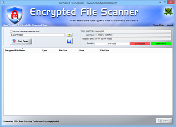 Encrypted File Scanner screenshot