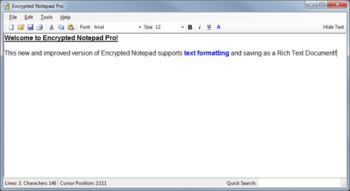 Encrypted Notepad Pro screenshot