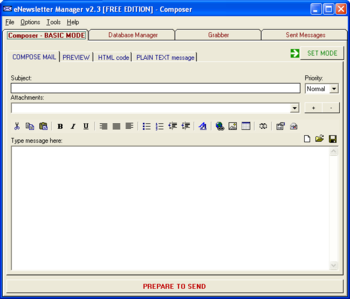 eNewsletter Manager Free Edition screenshot