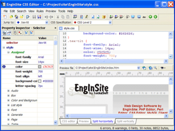 EngInSite CSS Editor screenshot 2