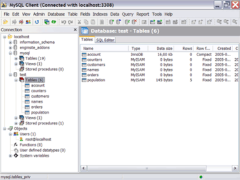 EngInSite MySQL Client screenshot 2