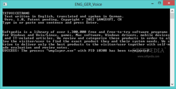 English-German Text-to-Voice Professional Machine Translation screenshot