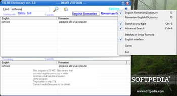 English-Romanian-English Dictionary screenshot 2