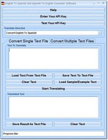 English To Spanish and Spanish To English Converter Software screenshot