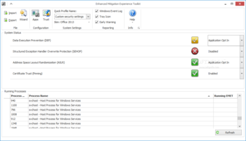 Enhanced Mitigation Experience Toolkit screenshot