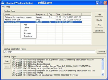 Enhanced Windows Backup screenshot 3