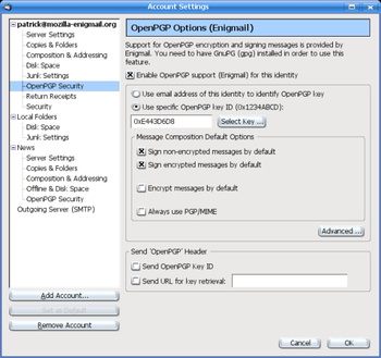 Enigmail screenshot