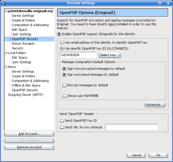Enigmail screenshot