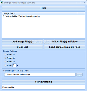 Enlarge Multiple Images Software screenshot