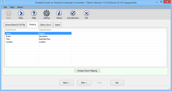 Enstella Excel to Outlook Calendar Converter screenshot 2