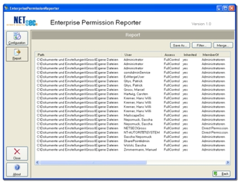 Enterprise Permission Reporter screenshot