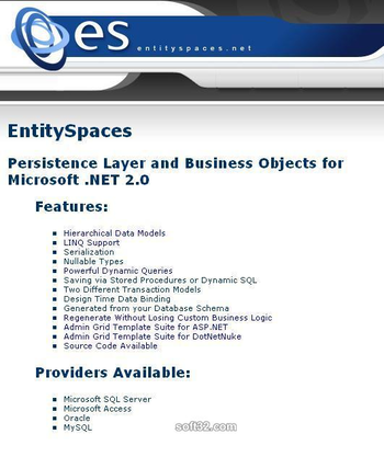 EntitySpaces .NET Architecture screenshot