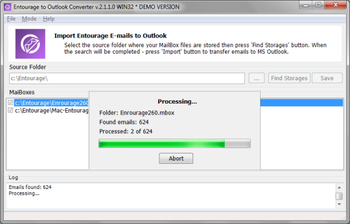 Entourage to Outlook Converter screenshot 4