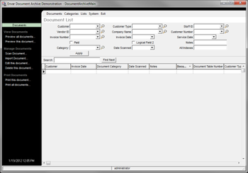 Envar Document Archiver screenshot