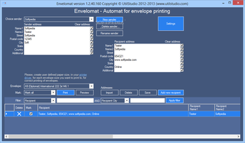 Envelomat screenshot