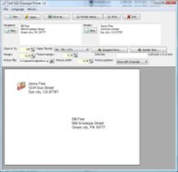 Envelope Printer screenshot