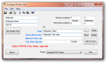 Envelope Printer screenshot