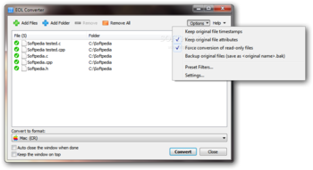 EOL Converter screenshot 2