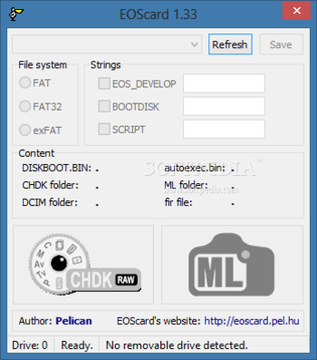 EOScard screenshot