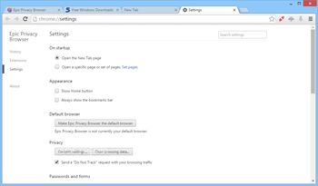 Epic Privacy Browser screenshot 4