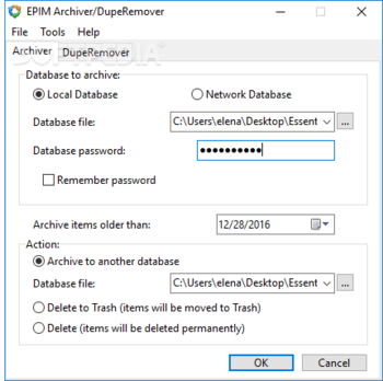 EPIM Archiver/DupeRemover screenshot
