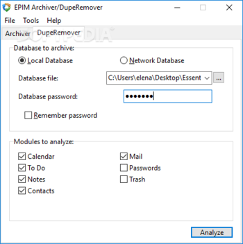 EPIM Archiver/DupeRemover screenshot 2