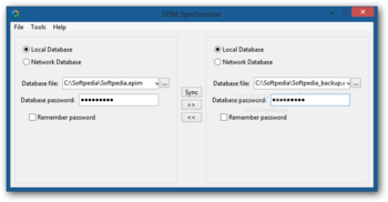 EPIM Synchronizer screenshot